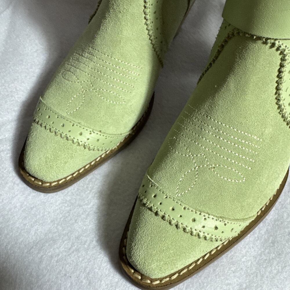 Dingo Ladies Gummy Bear Mint Green Harness Western Booties Pointed Toe NEW Sz 7 - Picture 2 of 9